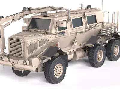 Buffalo MRAP Vehicle Low-poly 3D model
