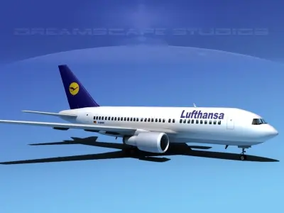 Boeing 767-100 Lufthansa 3D model
