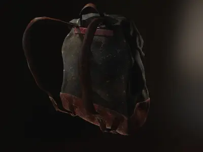 Backpack 3 Low-poly 3D model