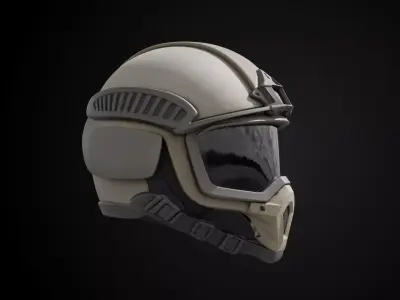 Stylized Desert Rebel Warrior Helmet - Nomad Guardian 3D print model