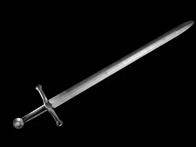 Medieval Sword - Game Ready 3D Model 3D model