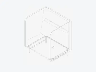 Seat - Sofa - Simplicity - Single - Type 1 Low-poly 3D model