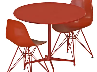 EAMES Dining Table And Chairs 3D model