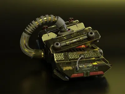 Sci fi crate Free 3D model