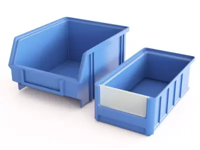 Plastic Storage Bin 03 3D model