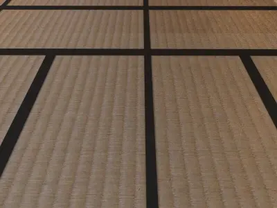Japanese training dojo 2 Low-poly 3D model