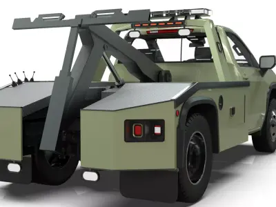 2027 Silverado Concept  Modern Tow Truck Wrecker Edition 3D model