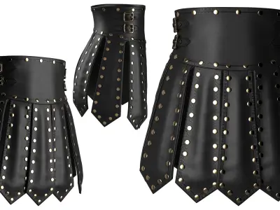 Skirt Armor Low-poly 3D model