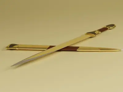 Royal Dagger free blender Free 3D model