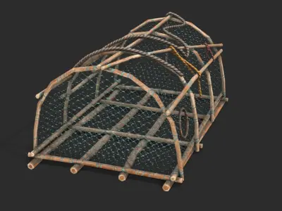 Crab Trap 04 Low-poly 3D model