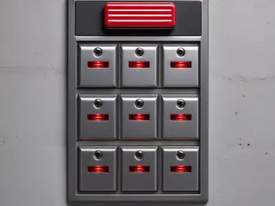 SciFi Intercom Buzzer Panel 3D model