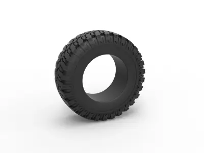 Offroad tire 110 Scale 1 to 25 3D print model