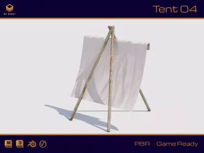 Tent 04 Low-poly 3D model