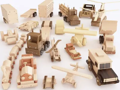 Wooden toy vol 04 3D model
