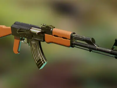 AK47 assault rifle Free 3D model