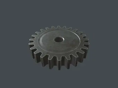 GEAR-003 sprocket gear Low-poly 3D model