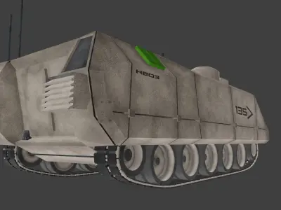 KB03 Heavy Armored SciFi Tank APC Low-poly 3D model