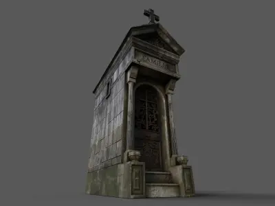 Cemetery Mausoleum 04 type 2 Low-poly 3D model