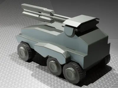 Middle Artillery 3D model