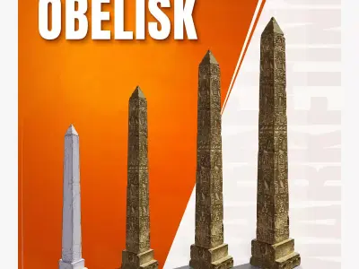 Obelisk Low-poly 3D model buy