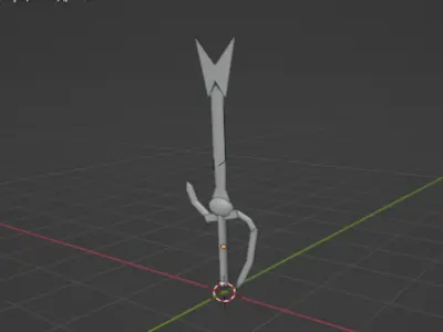sword with arrow in it Free low-poly 3D model