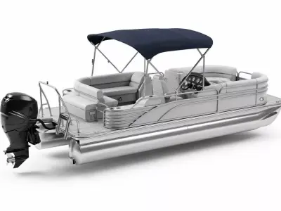 Luxury Performance Pontoon High End Recreational Watercraft 3D model purchase