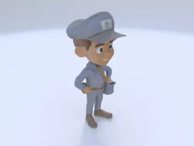 Postman male 3D model
