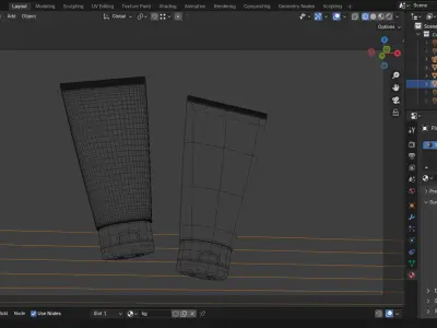 Plastic Tube Packaging 3D Model for Cosmetic Industrial Products 3D model
