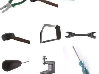 Tool-set-poly 3d model 3D model