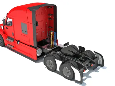 Generic Semi Truck 3D model 4