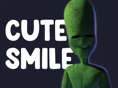 Cute creature with rig 3D model