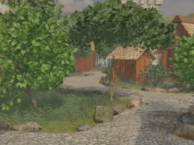 Fortified Village 3D model