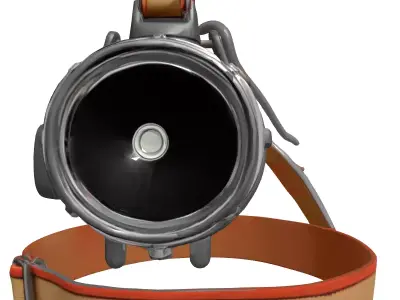 Industrial Vintage Headlamp 3D Model Low-poly 3D model