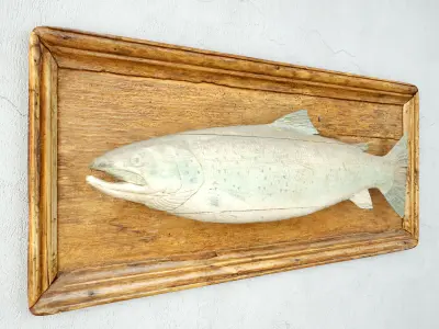 Antique Carved Fish Model from Lochaber Scotland 3D model