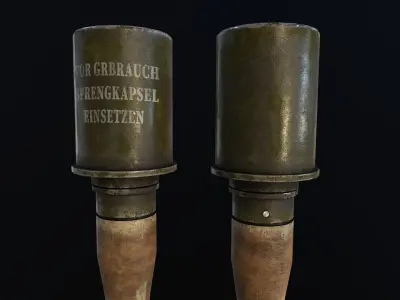 Grenade low poly  Low-poly 3D model