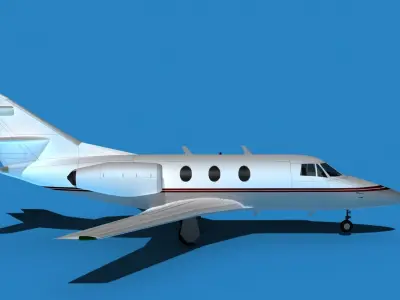 Dassault Falcon 10 V09 3D model
