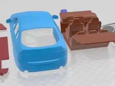 Renault Laguna Sedan 2011 Printable Car  3D print model