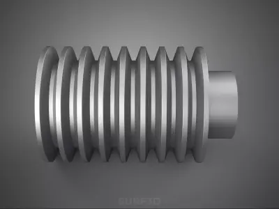 STANDARD 8 EIGHT OCTUPLE GROOVE TRACK PULLEY SHEAVE WHEEL V BELT 3D model