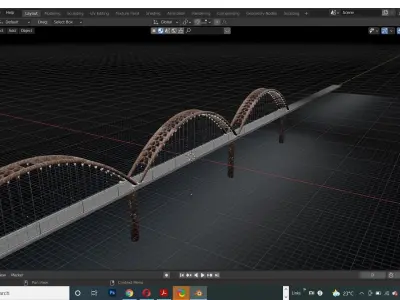 Suspension bridge 3D MODEL Free 3D model