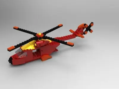 Lego Helicopter 5866 Free 3D model