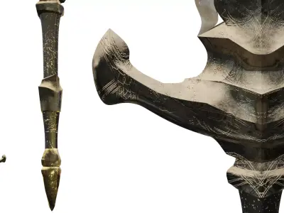 Medieval Knight Sword Set Low-poly 3D model