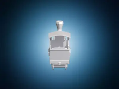 Low Poly Steam Engine 3D Print Model 3D print model