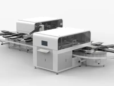 Fully Automatic 24 Station Oval Printing Machine 3D model