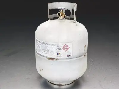 Propane Gas Cylinder Low-poly 3D model purchase