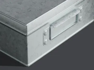 Galvanized Iron Box 002 S 3D model