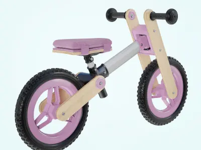 My First Go Balance Children Bike  Pink  3D model