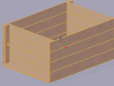 Wooden Crate Free low-poly 3D model 3