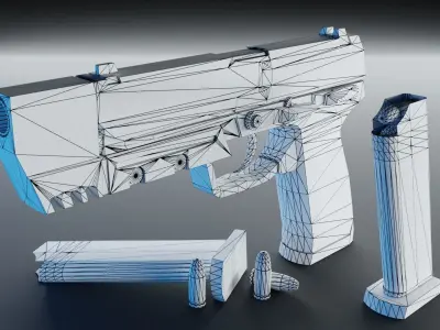 USP Match Low-poly 3D model buy