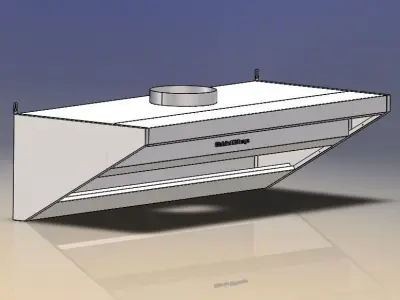 HVAC Exhaust Hood 1800x800x500 Free 3D model