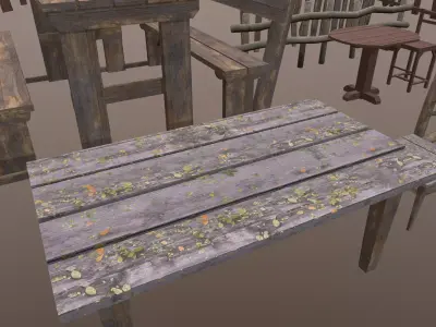 Medieval props  Low-poly 3D model